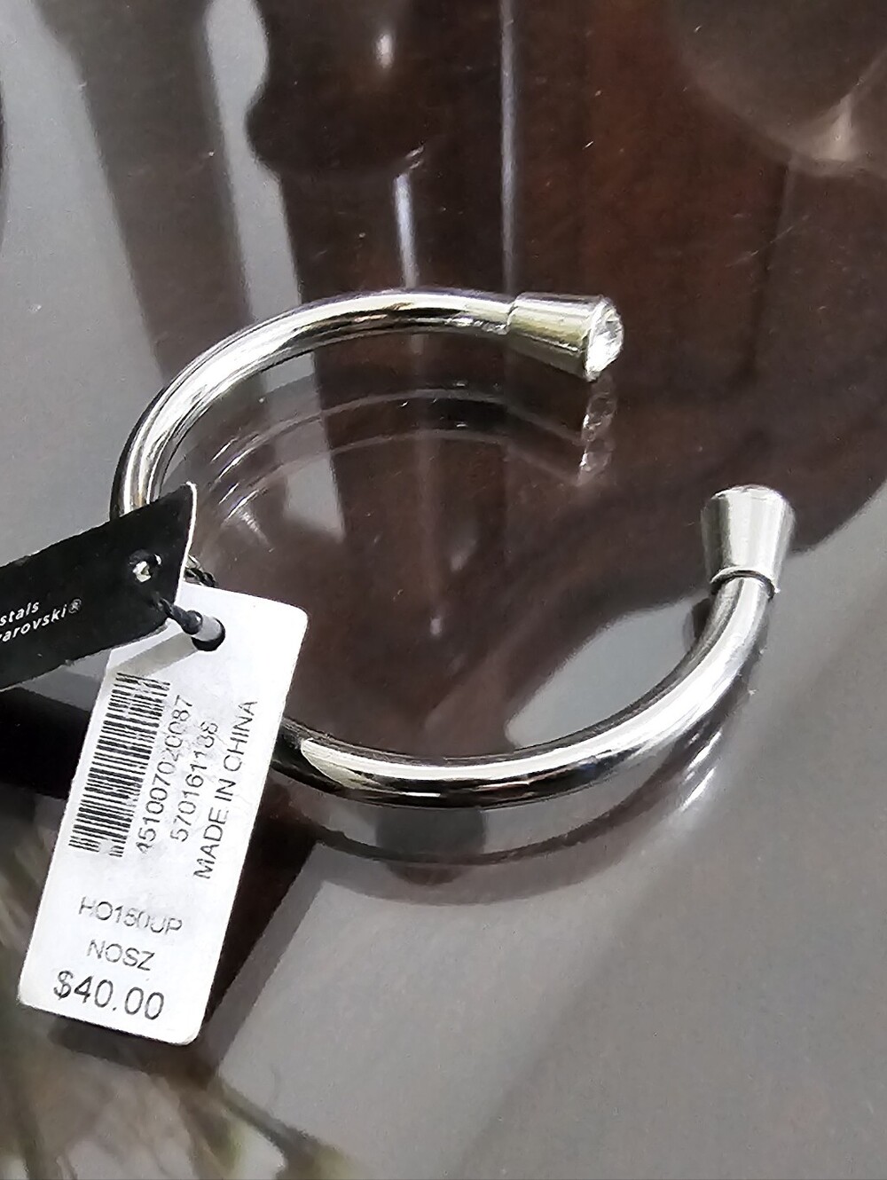 White House Black Market Hinge Bracelet with Crystal End Caps - Picture 2 of 4